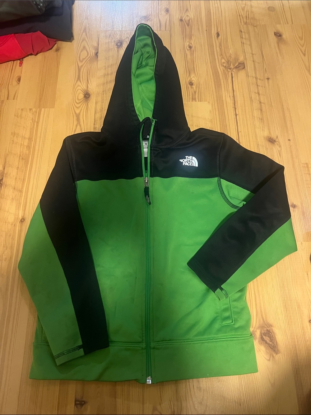 The North Face Green and Black Kids Hoodie Jacket